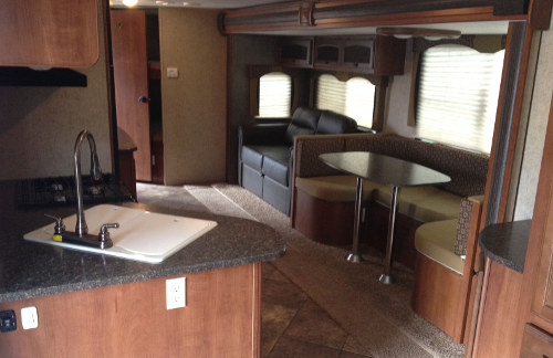 RV Rental Denver Travel Trailer North Trail lounge